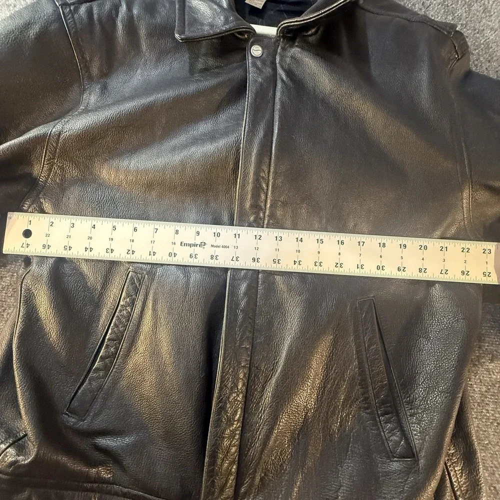 Vintage 90s Pepsi Leather Jacket Mens XL Black Nothing Else Is A Pepsi